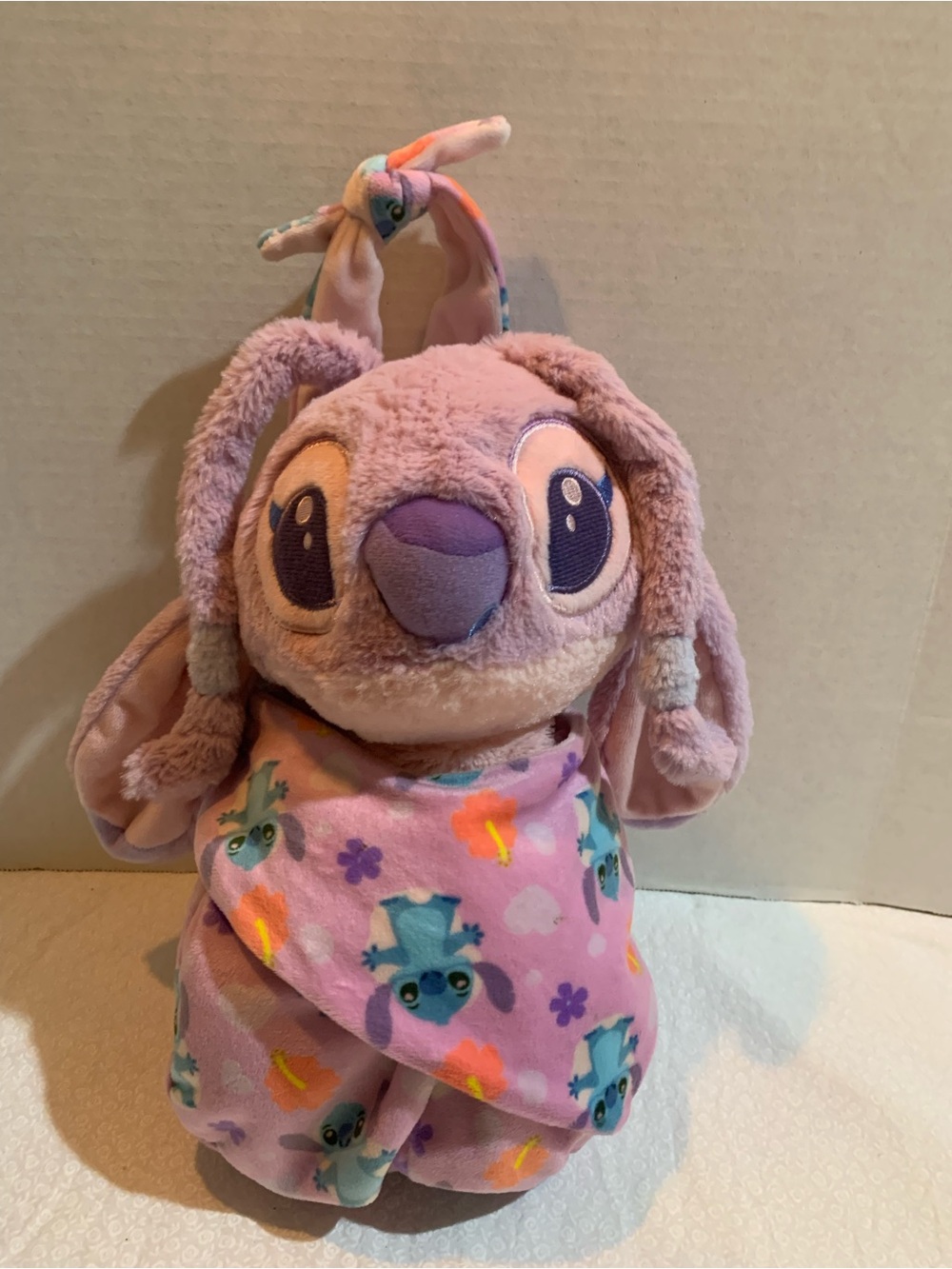 Disney Parks Babies Baby Angel Blanket Pouch Plush 10" Lilo & Stitch Girlfriend